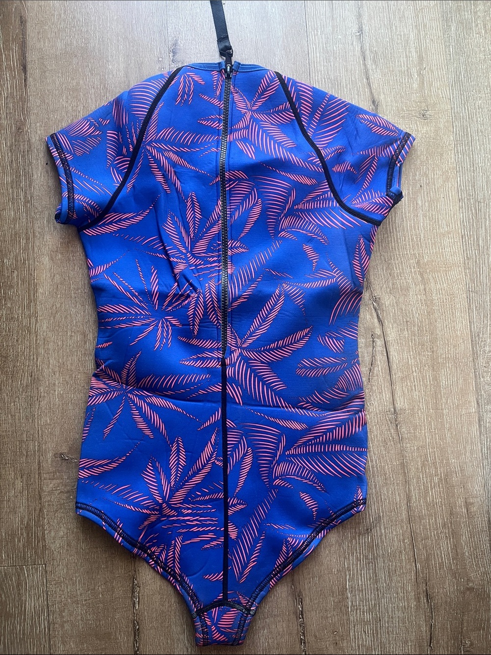 Roxy Blue palm leaves short sleeve springsuit - Picture 4 of 5